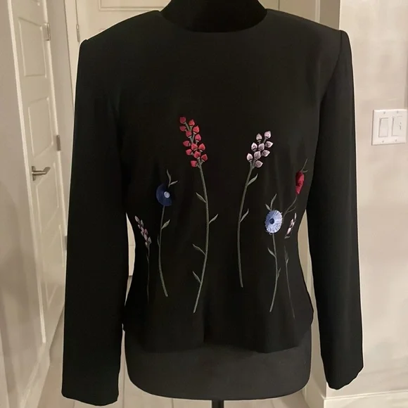 Vintage Positive Attitude Black VelvetTop Size 6 P - Picture 10 of 13